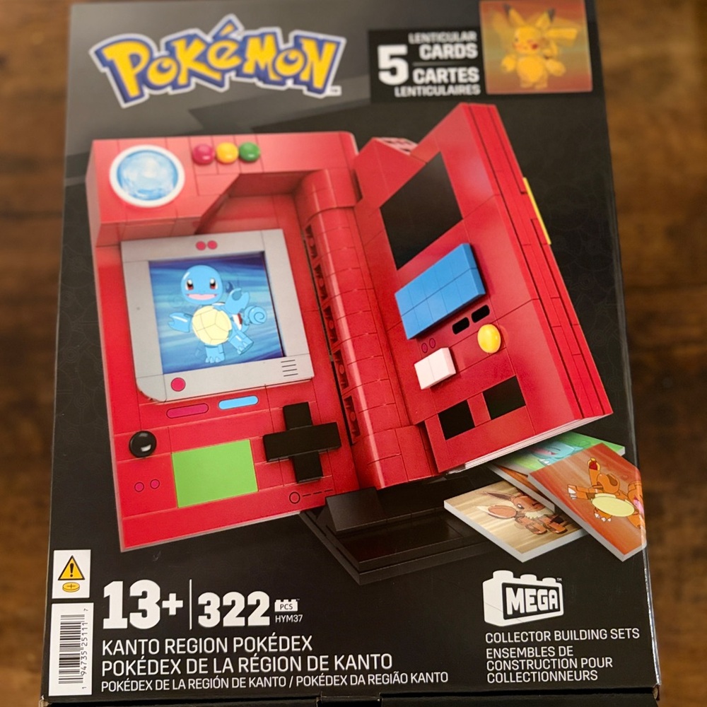 Pokémon Kanto Region Pokédex Mega Construx Building Set 322 PCS Mattel